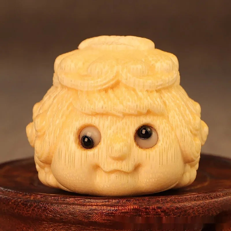 Solid bamboo golden toad princess ornament for household decoration and Children's Day celebrations