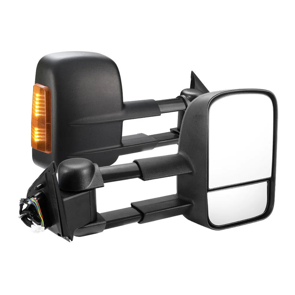 Black electric exterior rear vision mirror with LED lights for D23 NP300 Navara 2015 onwards