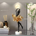 USB-charged resin night light in black gold, white, pink or light blue colour