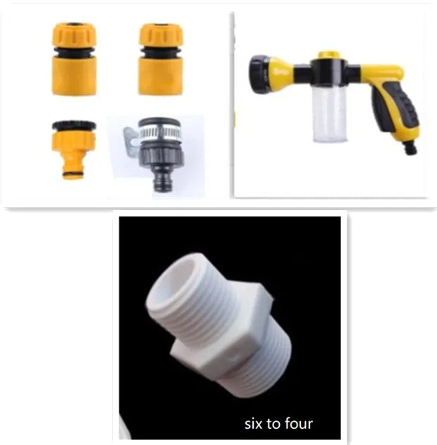 High pressure foam spray gun with adjustable nozzle in green, yellow or black colours