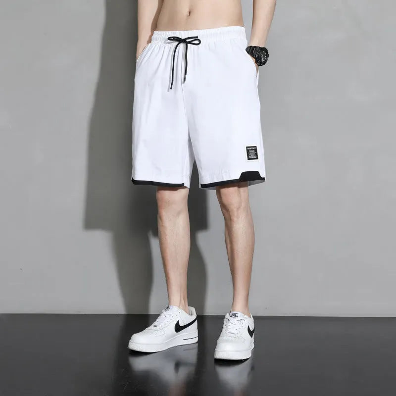 Japanese plus size cotton shorts for boys in black, khaki, and white colours with mid waist design