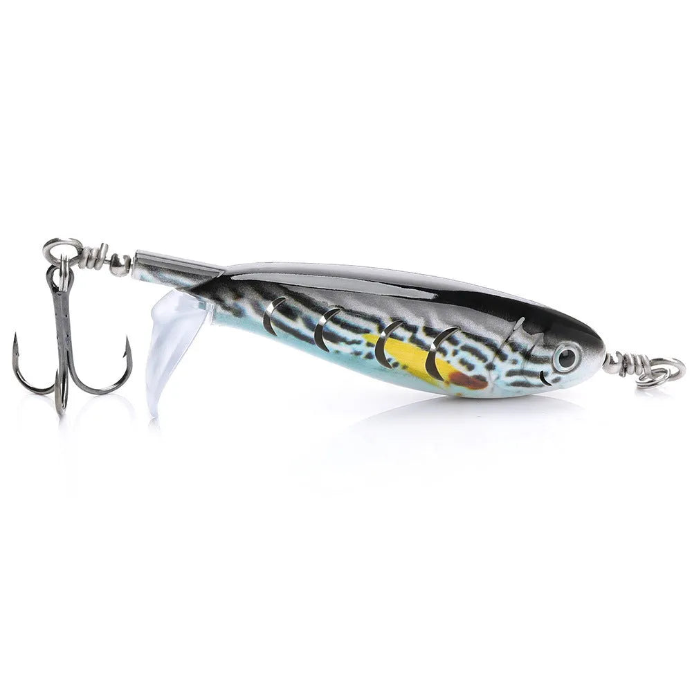 7.5cm long bionic fishing lure bait for road fishing shown in one of its five colour variations