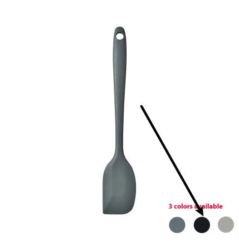 Silicone kitchenware 12 piece set with utensils and rotating storage bucket in black, grey, or khaki