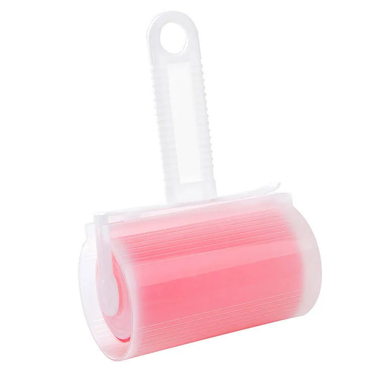Washable reusable lint roller with cover for pet hair removal on fabrics