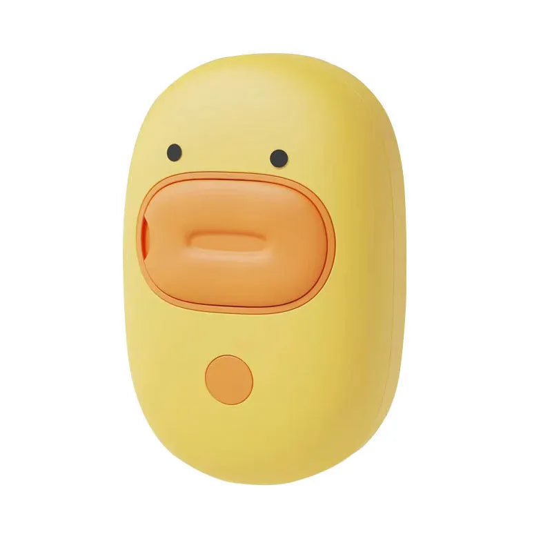 White or yellow rechargeable pet steam brush with water tank and rubber comb teeth