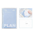 Transparent A5 PVC storage case for loose notebook pages in blue colour