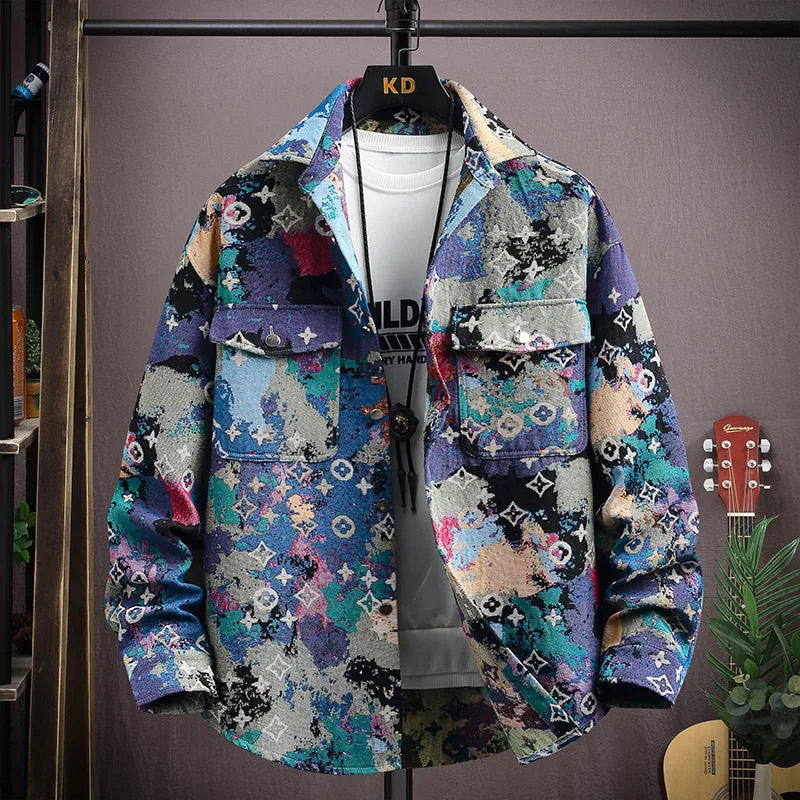 Casual lapel shirt coat in polyester available in multiple colours including blue, black, red, apricot and violet