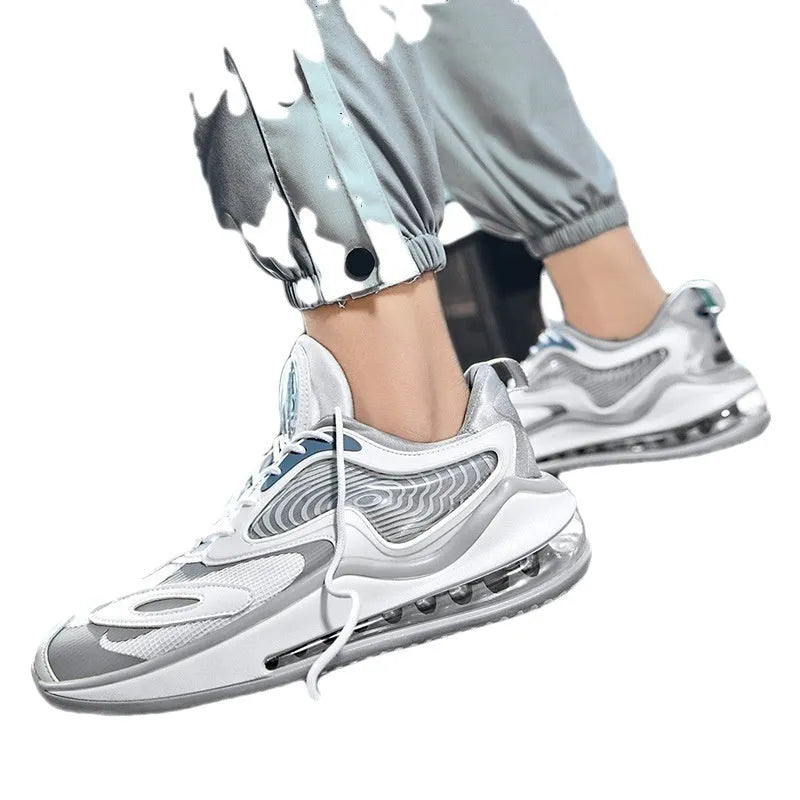 Men's summer casual shoes with air cushion height increasing system in Space Black colour