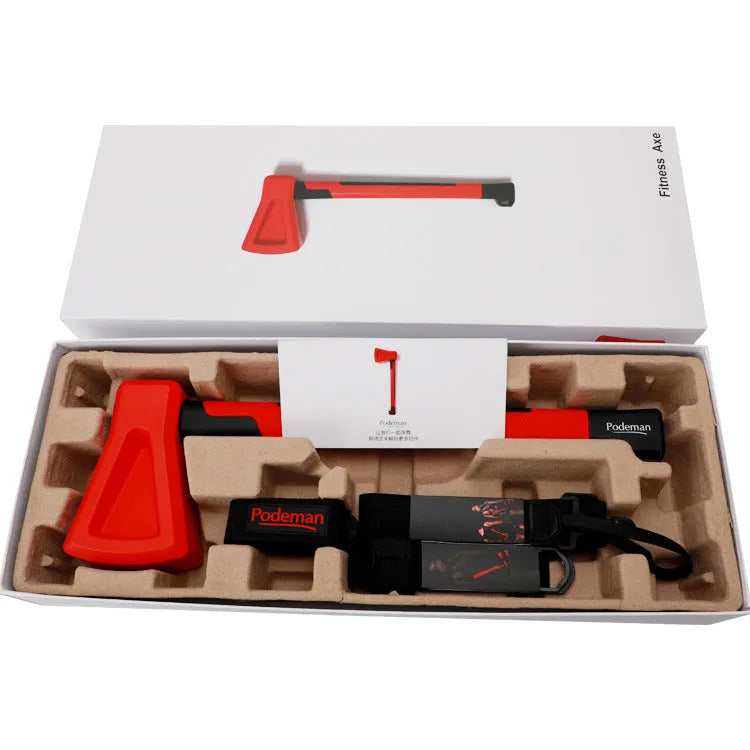 Red plastic fitness axe muscle trainer equipment for home workouts