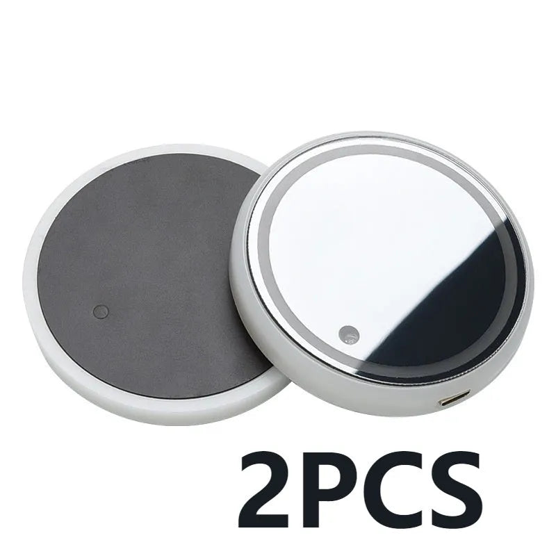 Colourful LED light-up coaster for car cup holder with USB cable