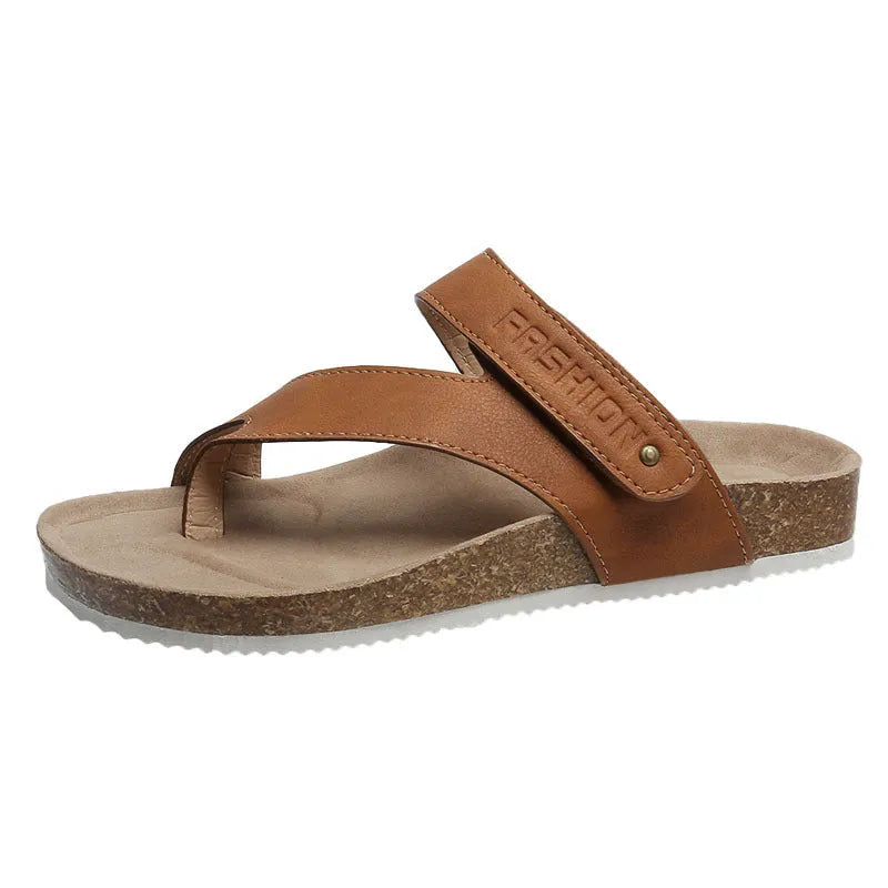 Flat toe ring thick-soled flip-flops in multiple colours with foam soles