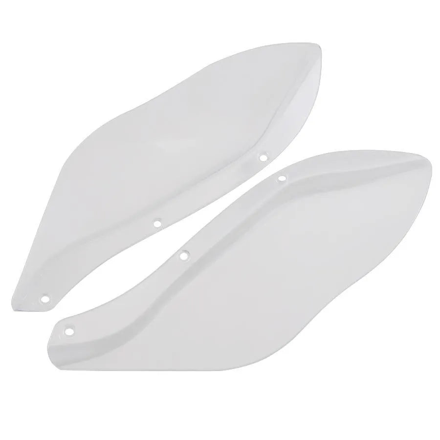 Harley-Davidson motorcycle side wing head covers in black and transparent options for FLHR FLHT FLHX models