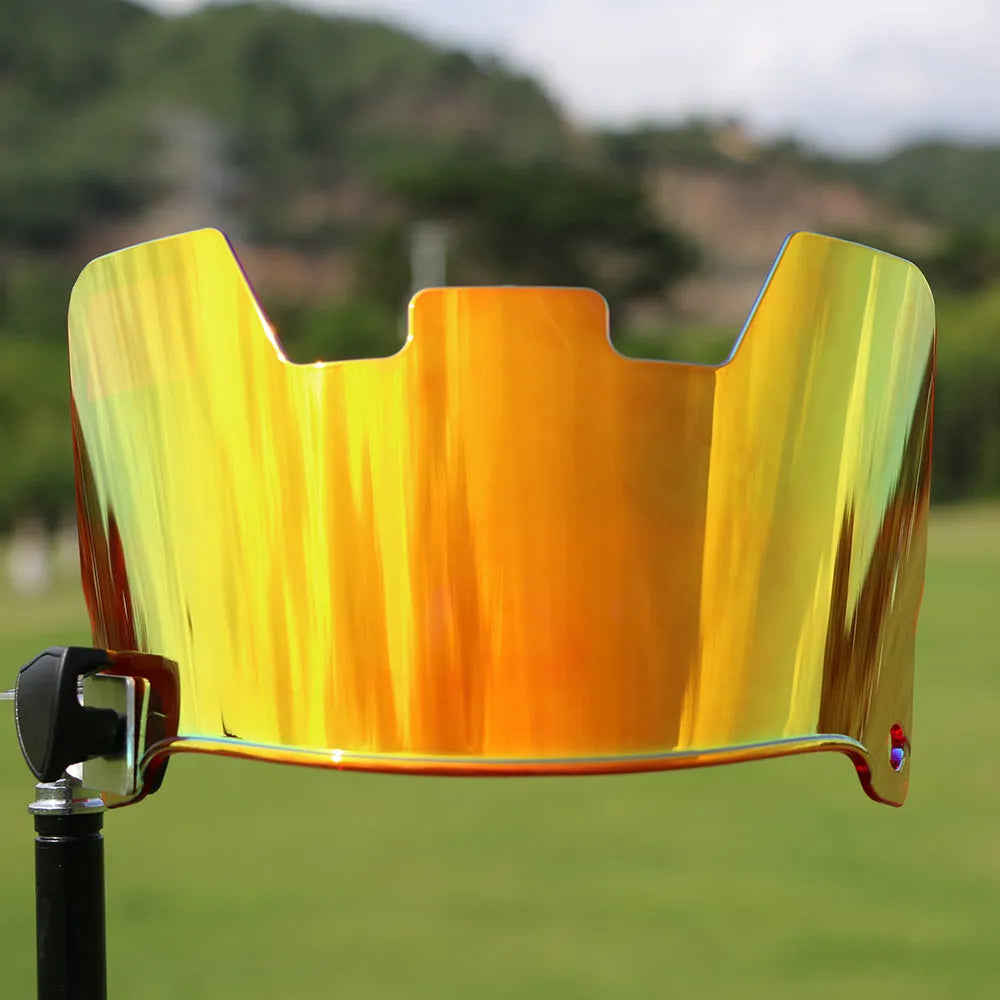 Rugby helmet goggles in multiple colours mounted on a rugby scrum cap