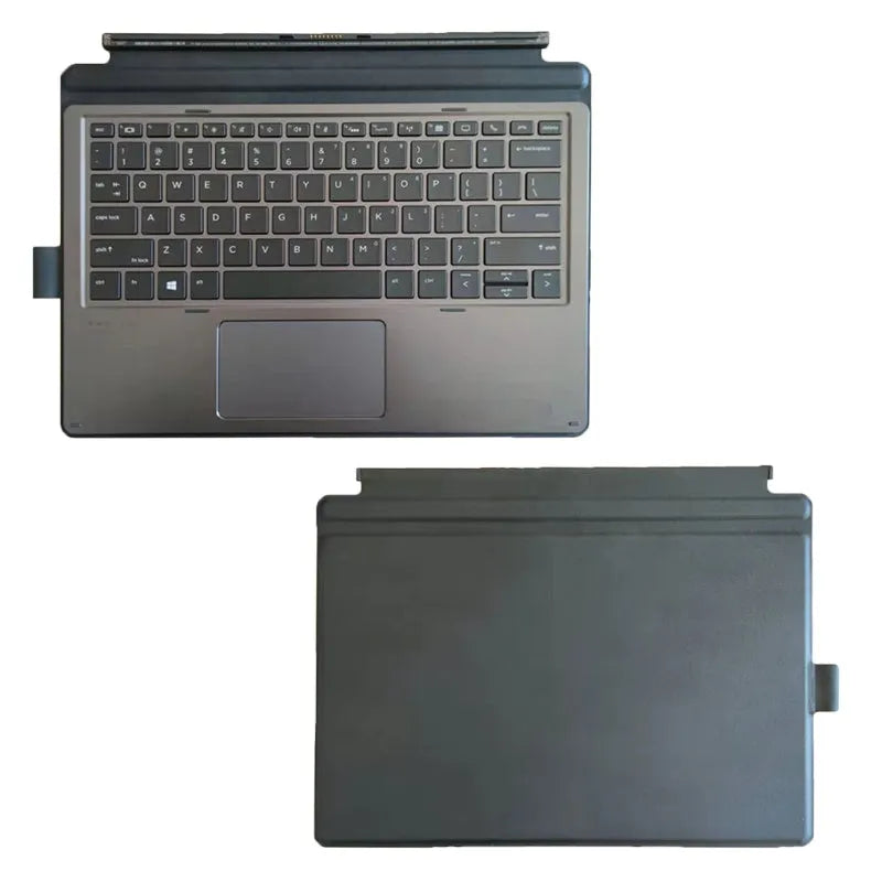 Elite X2 and Pro X2 tablet wireless keyboard with multimedia keys on a grey background.