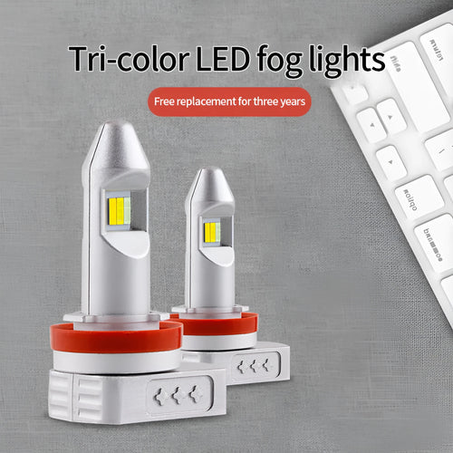 Super bright 6500K white LED car fog lamp bulb with aluminium housing, formats H8 H9 H11 9005 9006 PSX24 PSX26.