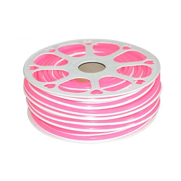 Flexible silicone neon light bar showing 8mm width and available in multiple colours on 50 metre roll