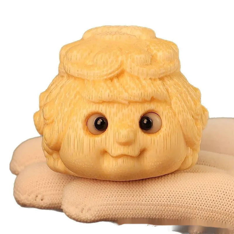 Solid bamboo golden toad princess ornament for household decoration and Children's Day celebrations