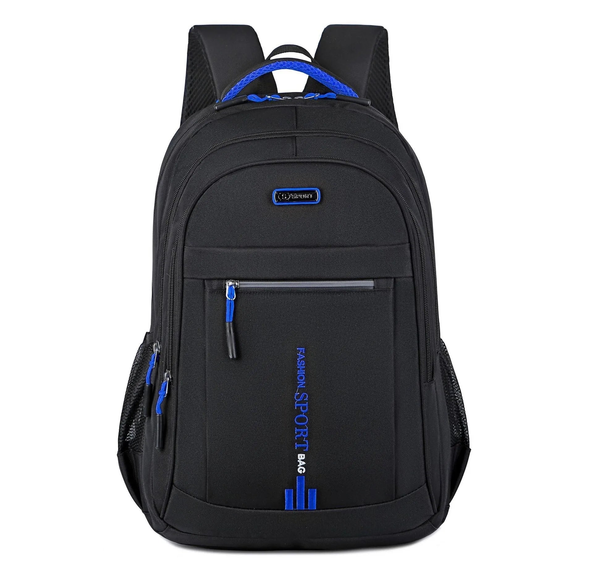 Capacity backpack in oxford cloth with airpillow straps showing sewing line details