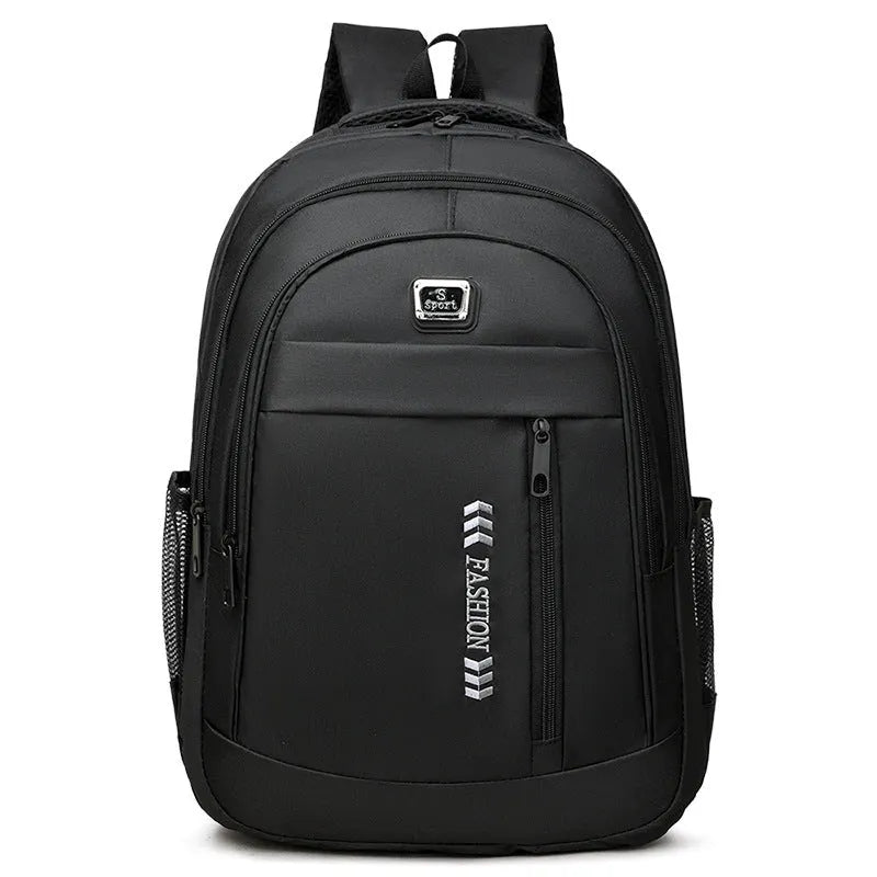 Capacity backpack in oxford cloth with airpillow straps showing sewing line details