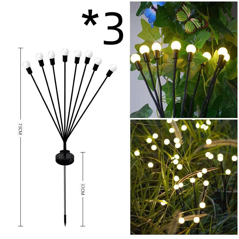 Solar-powered LED lawn light with pneumatic ground plug for automatic dusk-to-dawn garden pathway lighting