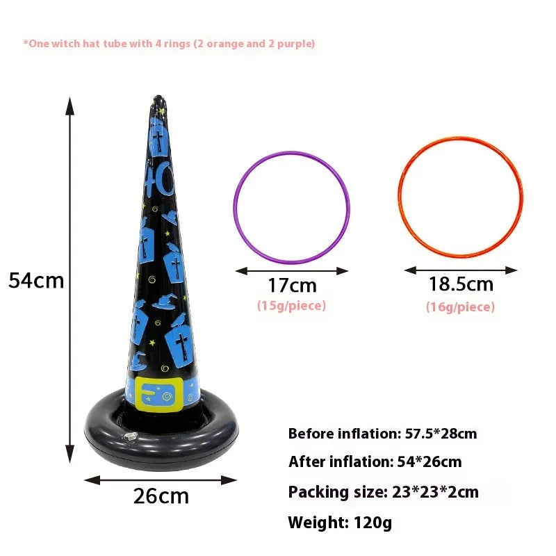 PVC inflatable character ferrule throwing toy in multiple Halloween and festive designs