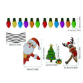 Christmas elk cartoon design reflective magnetic car decoration sticker with 6 colour thread detailing