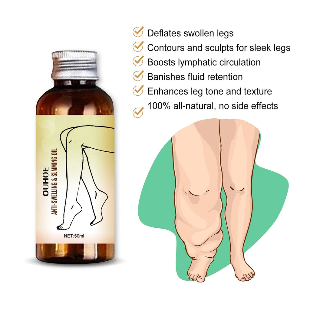 50ml essential oil bottle for body massage with botanical extracts including cassia seed and capsaicin