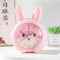 Children's cartoon alarm clock with pink or blue colour options showing multiple function buttons