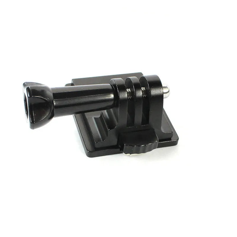 Black aluminium alloy and plastic helmet holder extension with quick release bracket for GoPro Hero 3 and 4 cameras