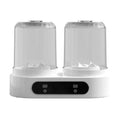 White double bucket mini washing machine with USB cable for portable small item laundry