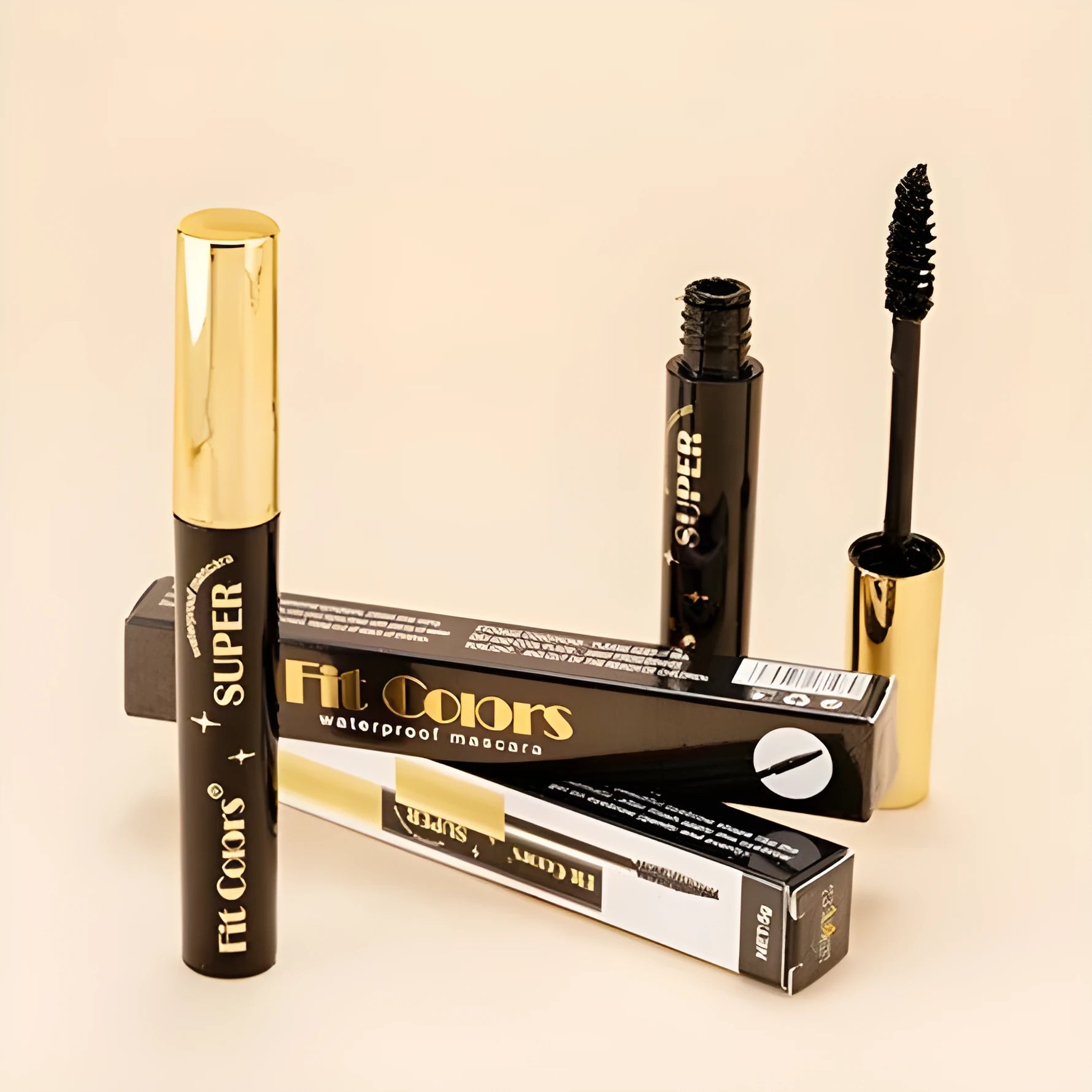 Stage mascara for Christmas performances in 12 colours including gold, purple, blue and green mermaid