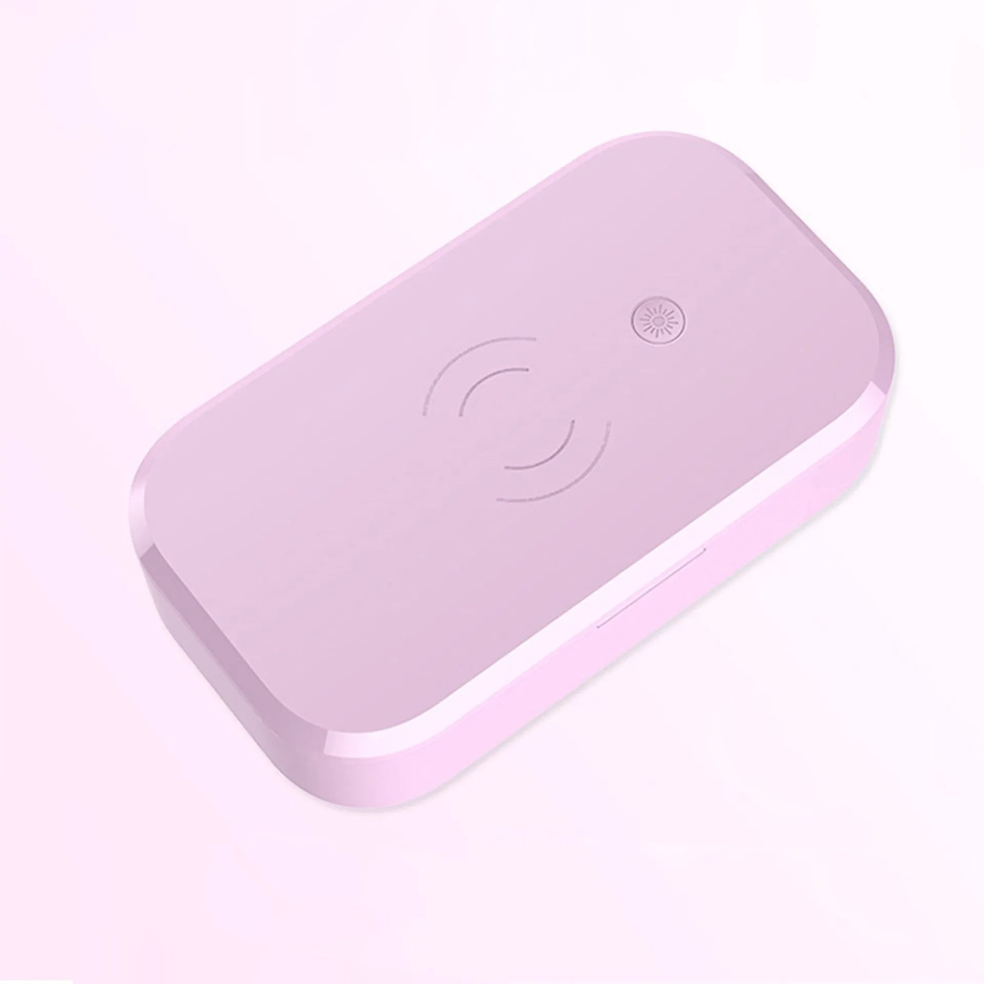 White ultraviolet disinfection box for nail tools and phones with wireless charging function