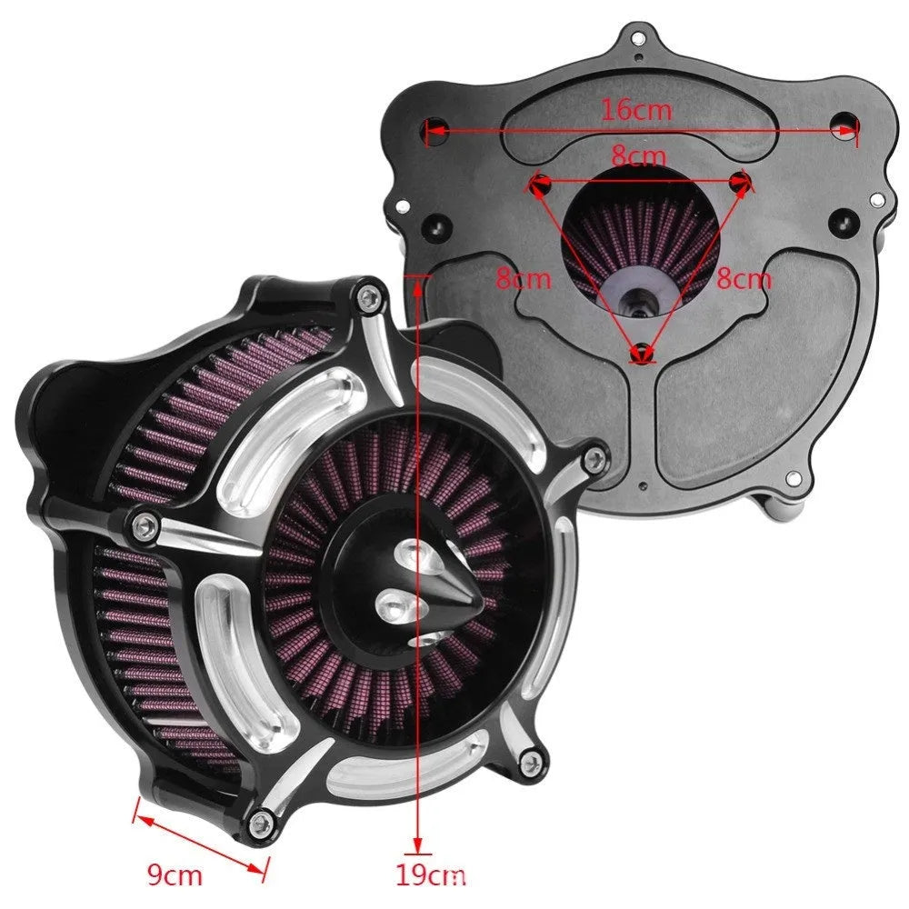 Aluminium motorcycle air filter accessory for Harley-Davidson 883 and Grand Glide models