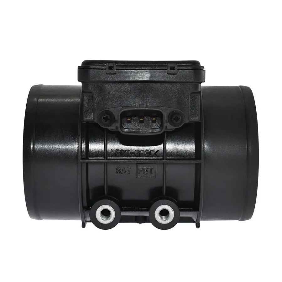 Black plastic automotive air flow meter sensor for engine diagnostics