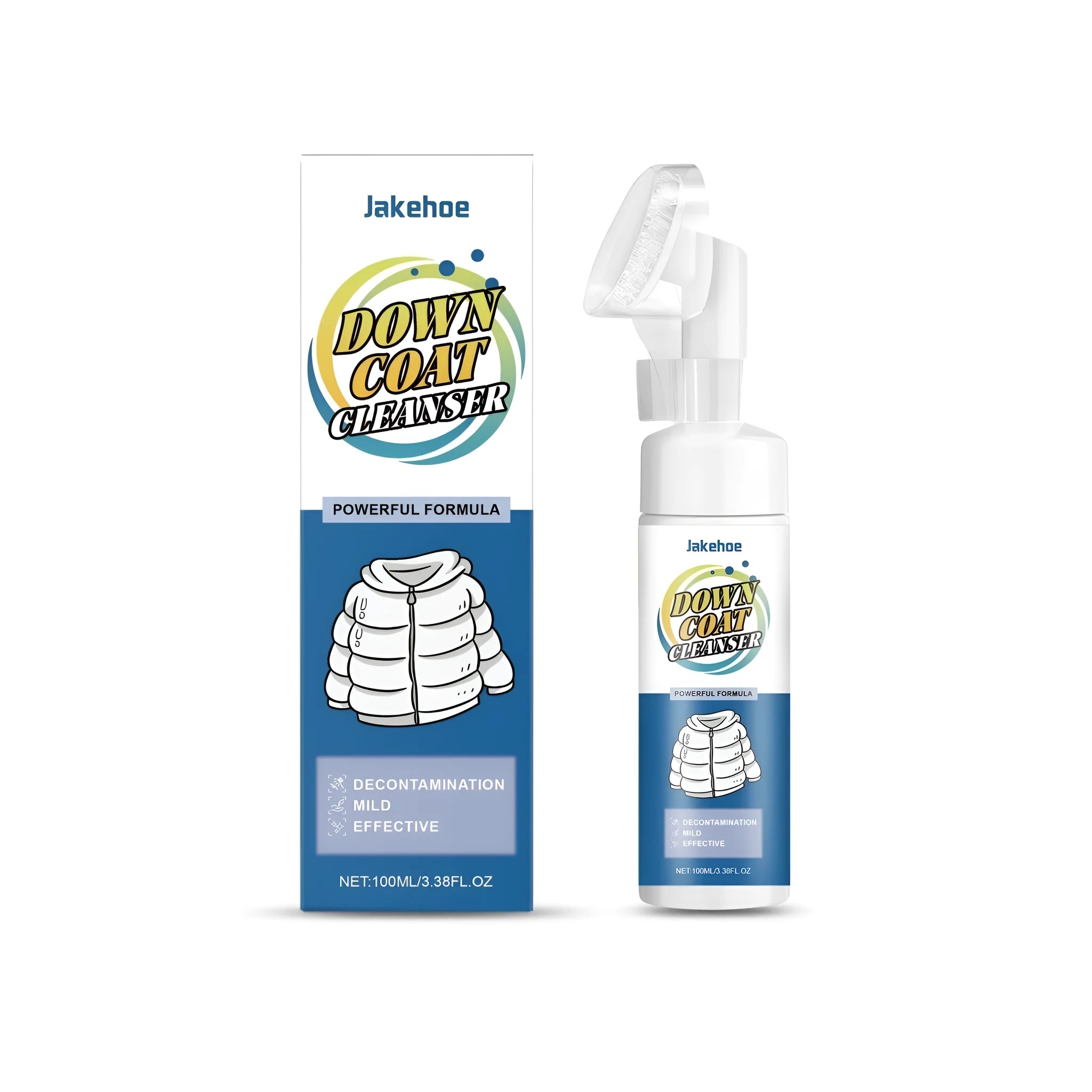 100ml bottle of down coat cleanser liquid for washing down jackets and puffer wear