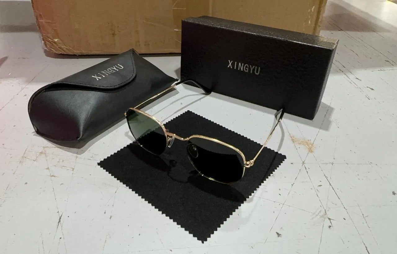 Classic round retro sunglasses for men in various colours including black, silver, and gun gray.