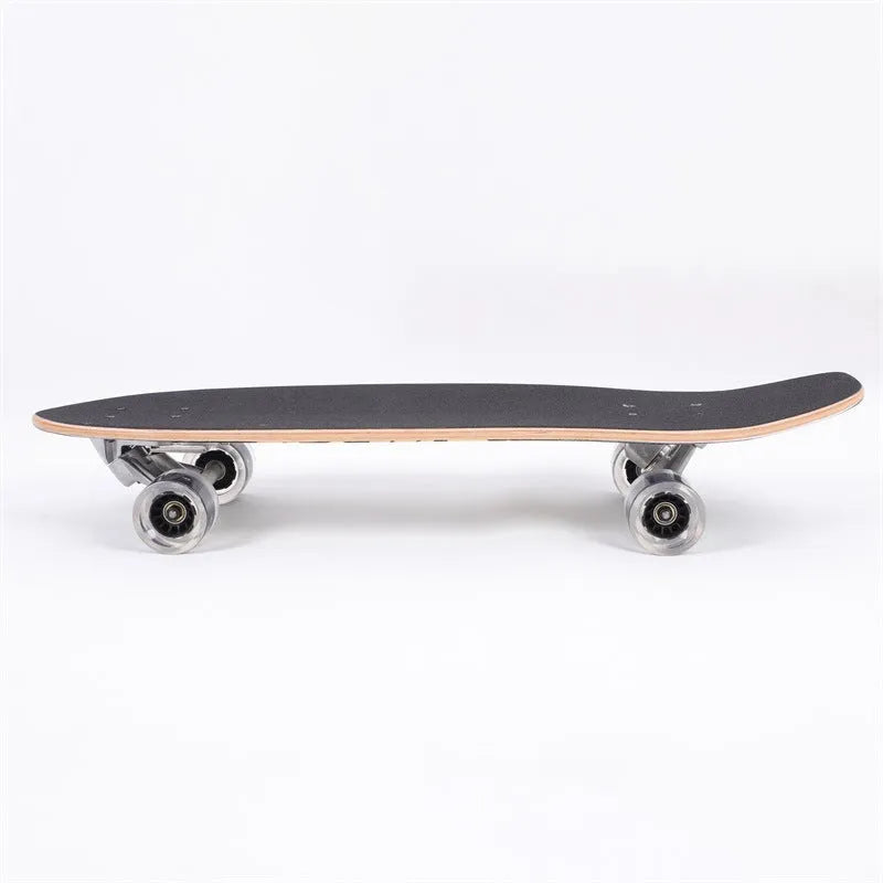 White maple wood street scooter with 31-inch deck for urban commuting