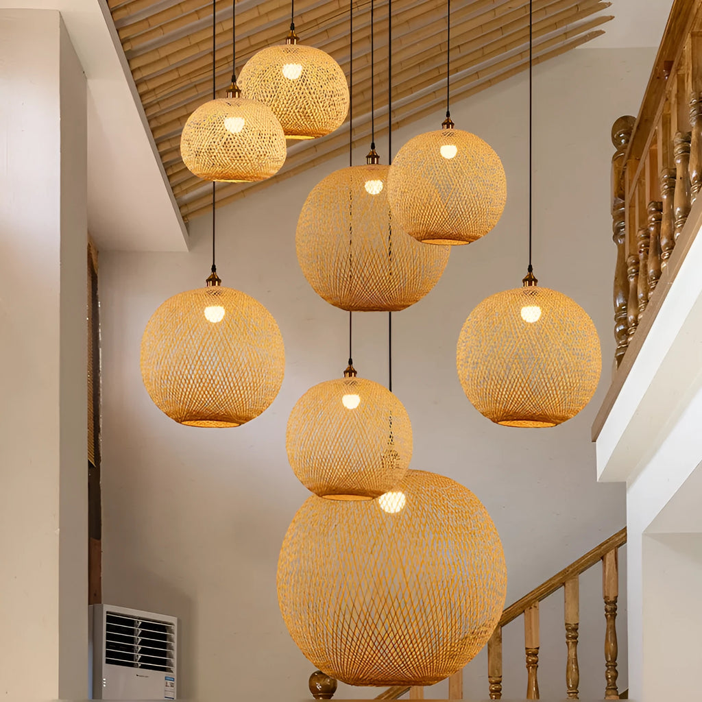 Rustic pastoral chandelier ceiling light with multiple lamp holder size options