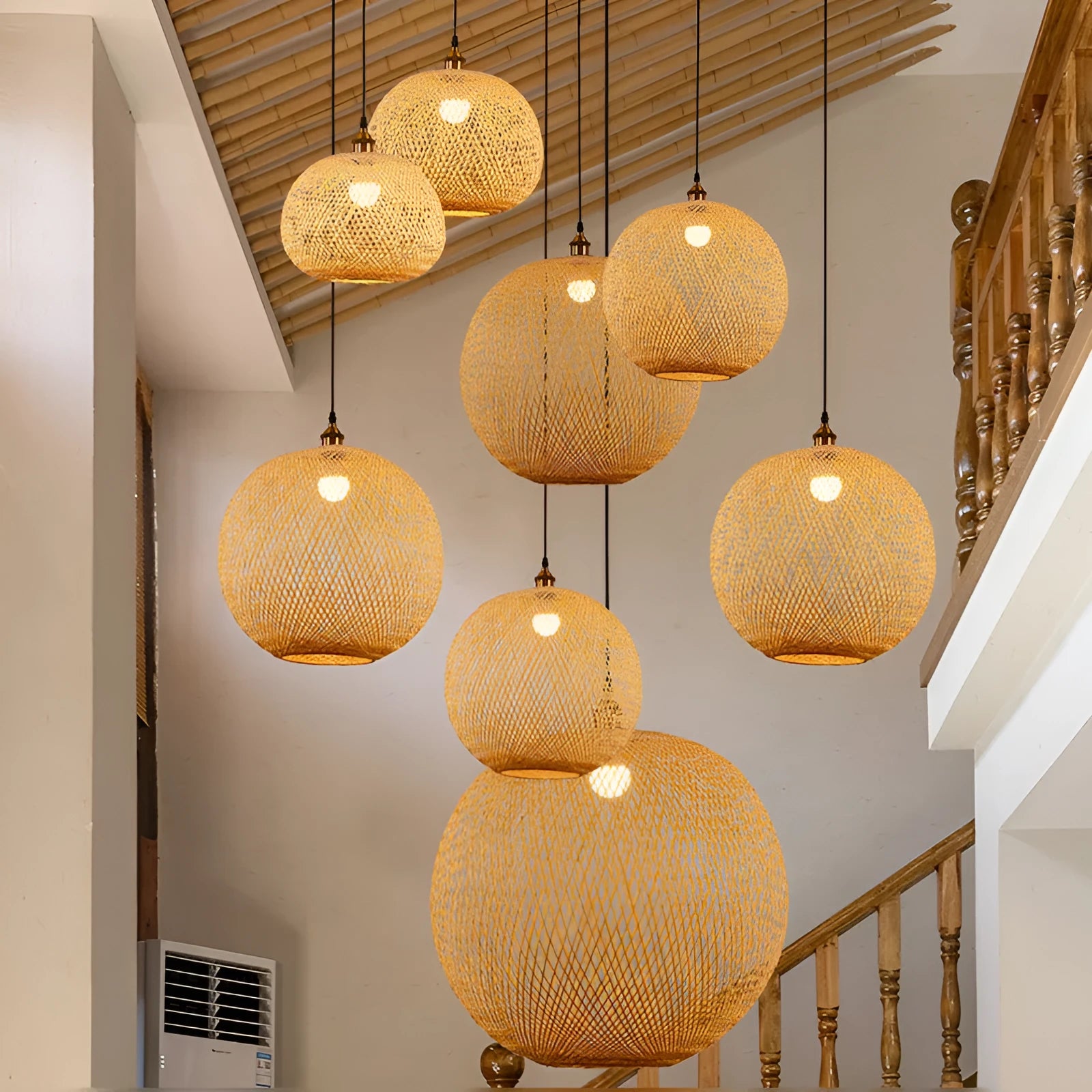 Rustic pastoral chandelier ceiling light with multiple lamp holder size options