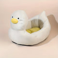 Duck shape pet bed sofa for small dogs and cats in blue or white colours