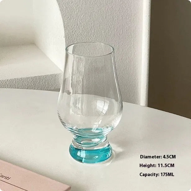 Medieval French red wine glass in glass with multiple colour finish options