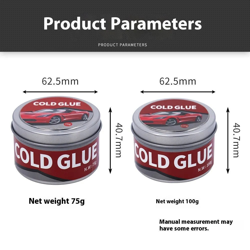 Special cold glue tubes for automobile depression repair in 75g and 100g sizes