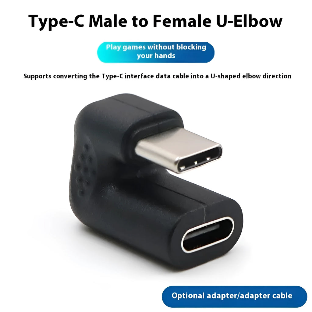 Plastic male to female USB adapter extension cable with U-bend design and four adapter pieces