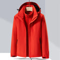 Men's removable waterproof mountaineering suit with polar fleece lining in fluorescent colours