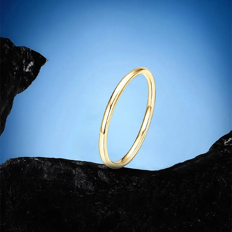 S925 sterling silver geometric round ring bracelet showing simple circular design elements
