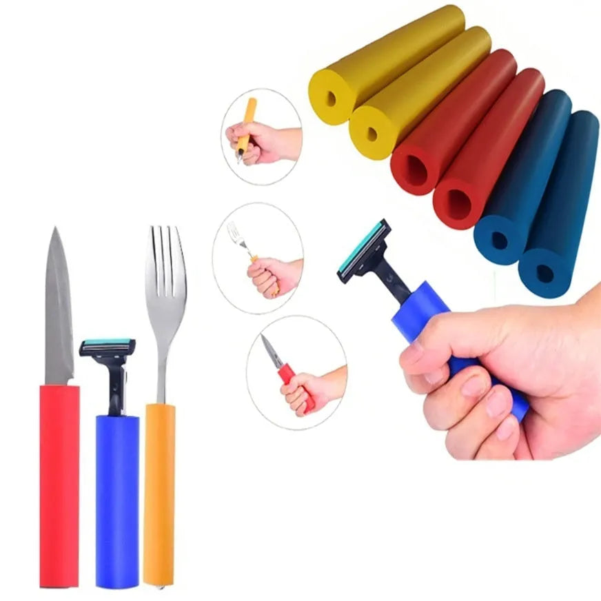 Set of rubber grip hoses with 10mm and 18mm inner diameters for utensils and pens