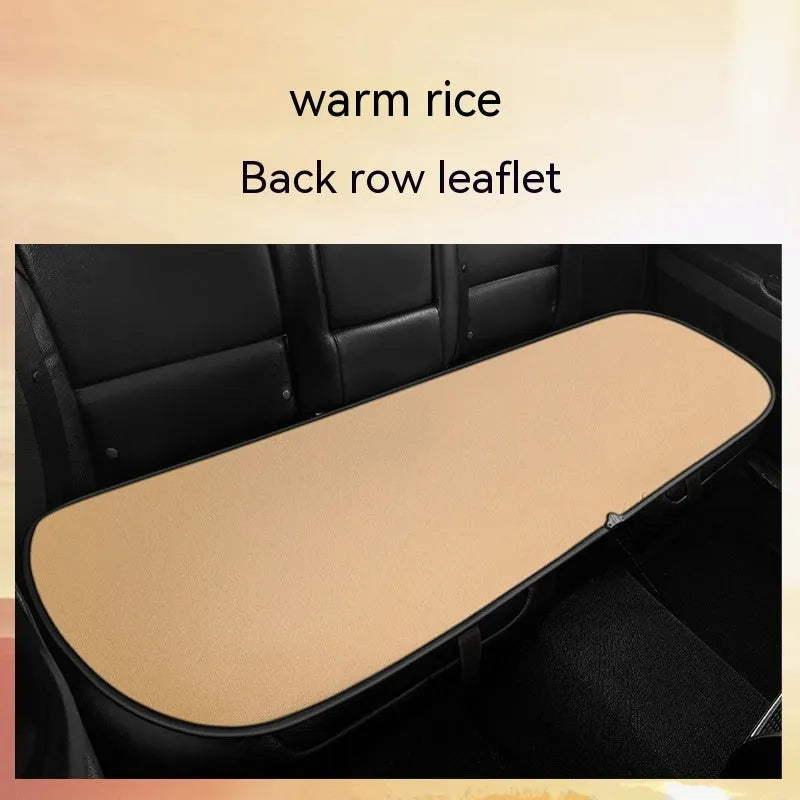 Car heating cushion with automatic temperature control and cotton filler in beige, black or coffee brown