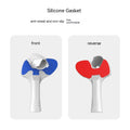 Red and blue silicone hand grips for Pico 4 VR controllers in table tennis configuration