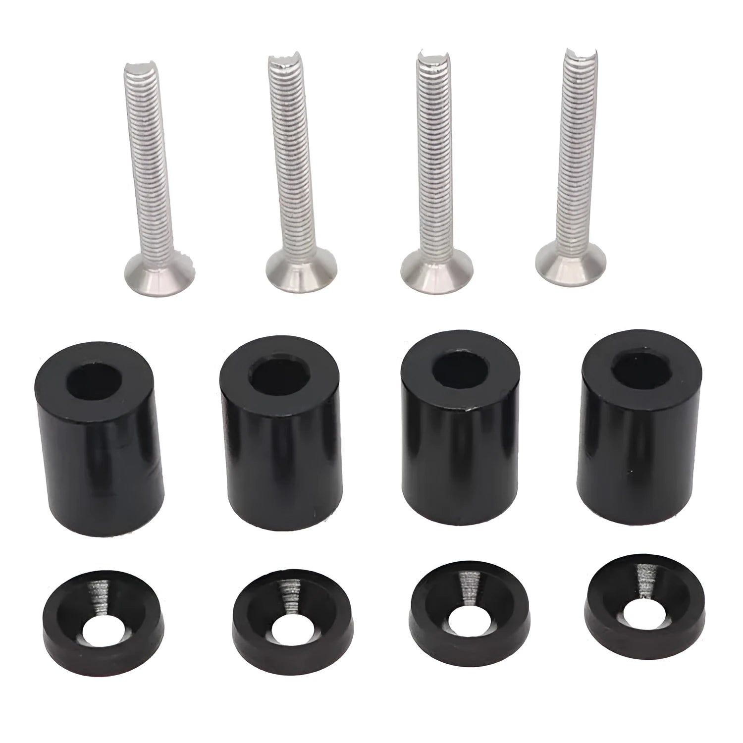 Aluminium machine cover pad sheet kit with screws, nuts, washers in red, blue, black colours