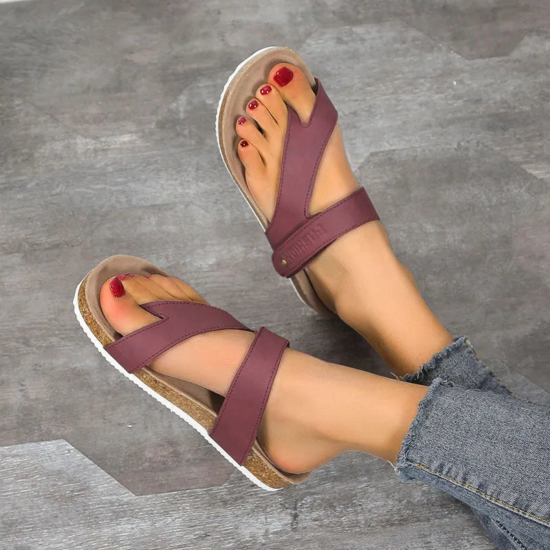 Flat toe ring thick-soled flip-flops in multiple colours with foam soles